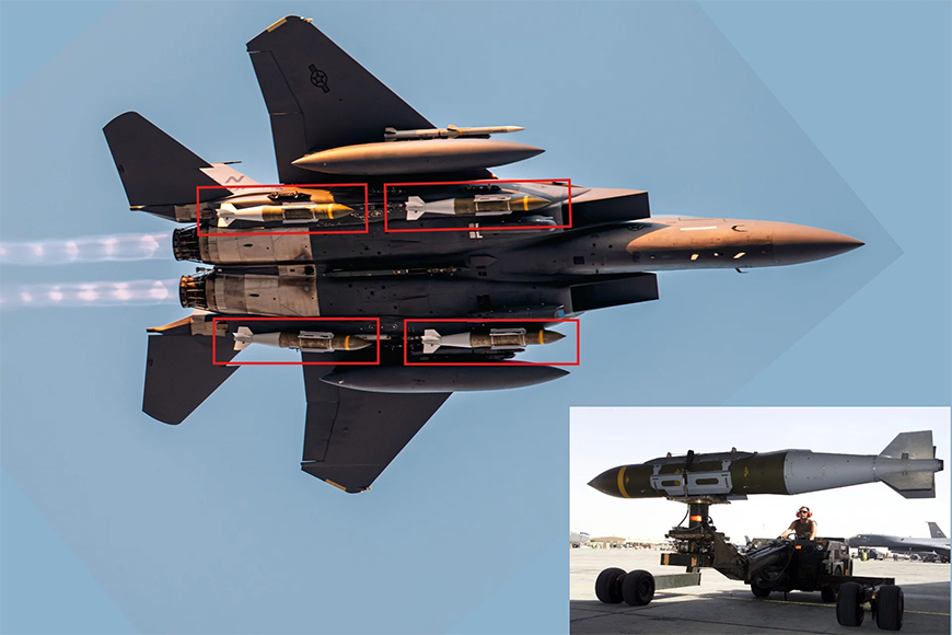 Quân sự thế giới hôm nay (6-3): Tiêm kích F-15E của Mỹ mang bom xuyên phá GBU-31 tấn công mục tiêu kiên cố tại Iran